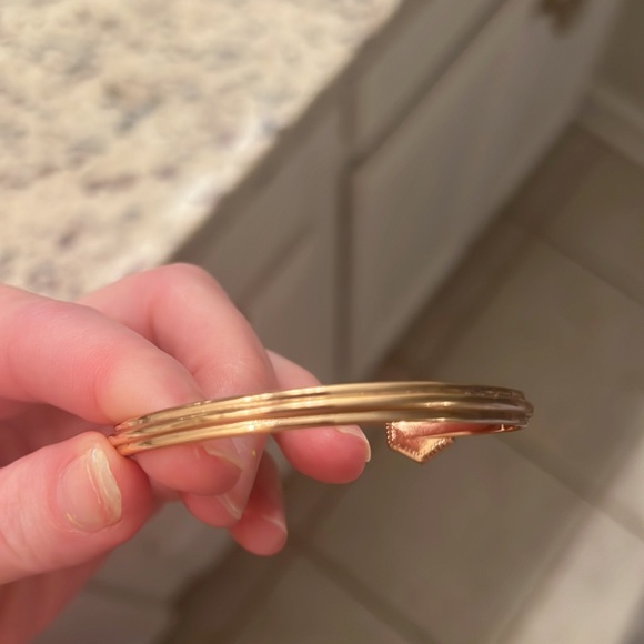 Kendra Scott Arden cuff Bracelet Rose gold sparkly Drusy stone - Picture 6 of 6